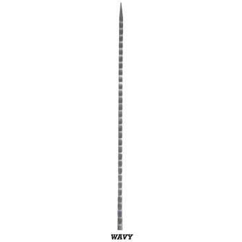 12mm Square Wavy Bar Spear Point 2000mm Long 16 1a