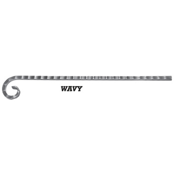 20mm Square Wavy Single Scrolled Bar 2000mm Long 17 2f