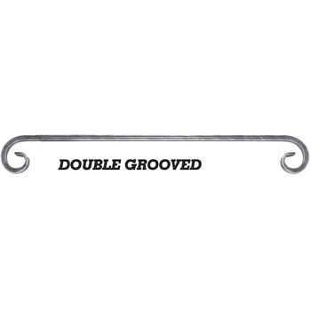 16mm Square Double Groove Double Scrolled Bar 2000mm Long 17 9b