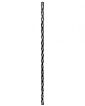 25mm Square Bar With Rope Twist 1000mm Long 3 1d