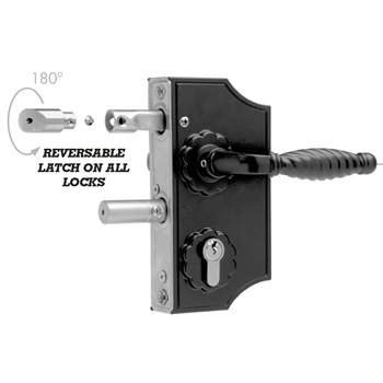 Ornamental Locinox Lock To Fit 30mm 40mm and 50mm Box Section Keyed Alike 46/24b-0