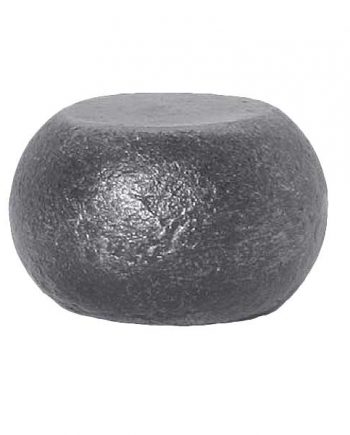 Squashed Solid Steel Ball 80mm Diameter x 50mm High Hot Forged 18 11f